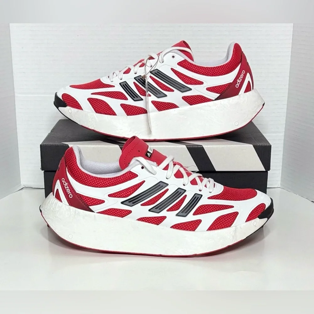 NEW Adidas Men's Adizero Aruku White Pure Ruby shoes sneakers JI0308 Size US 10